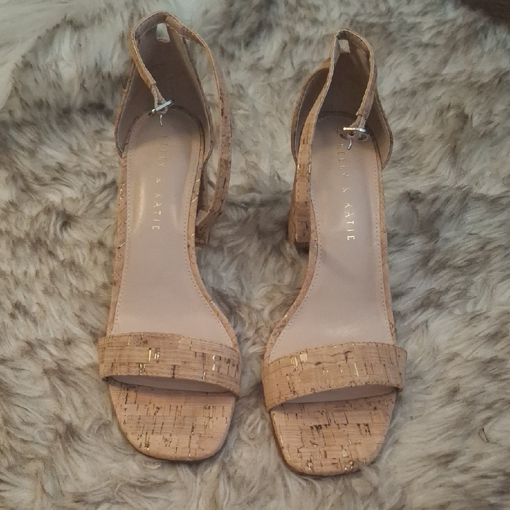 Kelly & Katie Cork Textured Heels
